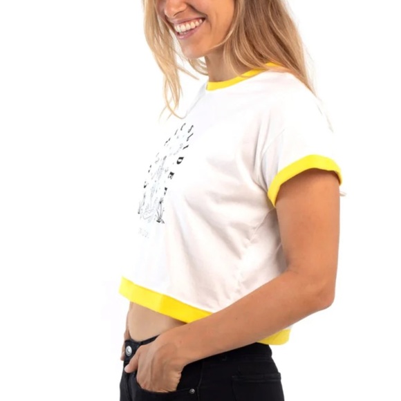 Zealous Cosmic Slider Organic cotton Surf crop Tee ringer - Picture 4 of 13